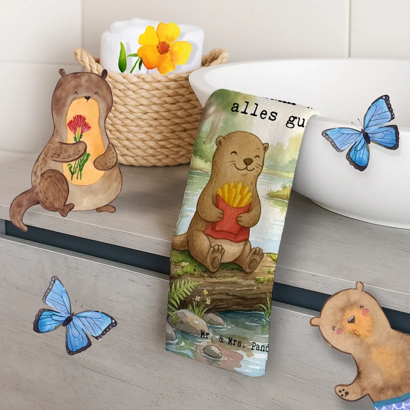 Gästehandtuch Otter Pommes Design