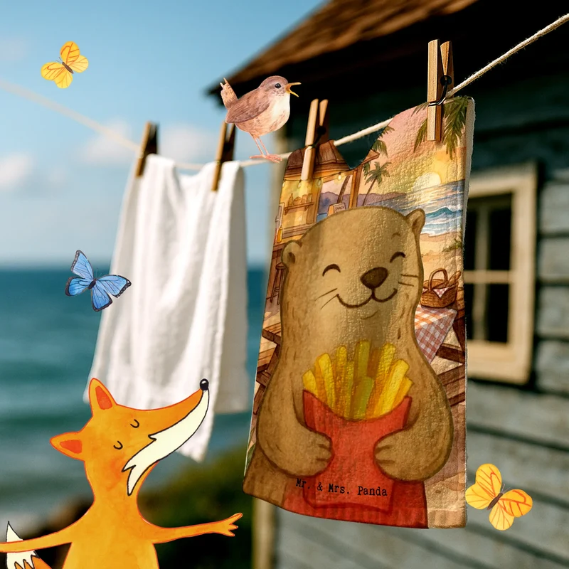 Gästehandtuch Otter Pommes Design