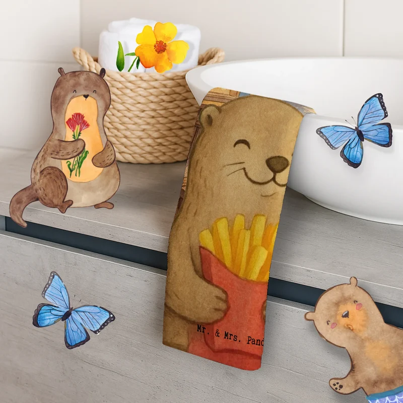 Gästehandtuch Otter Pommes Design