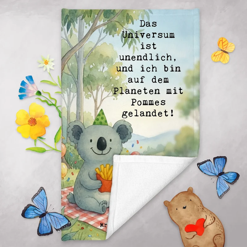 Gästehandtuch Koala Pommes Design