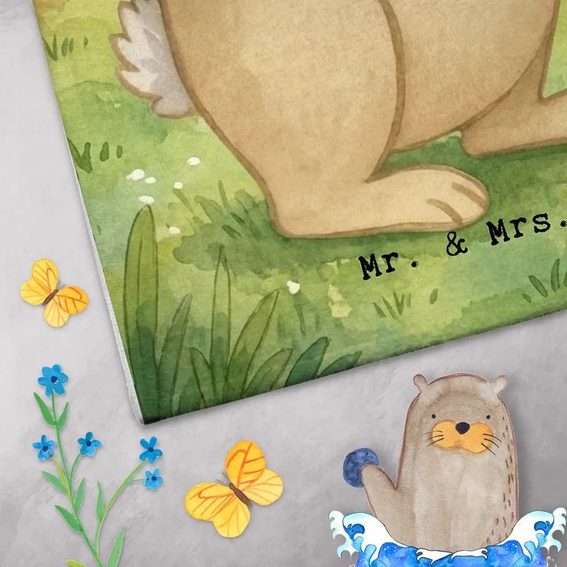 Gästehandtuch Hase Pommes Design