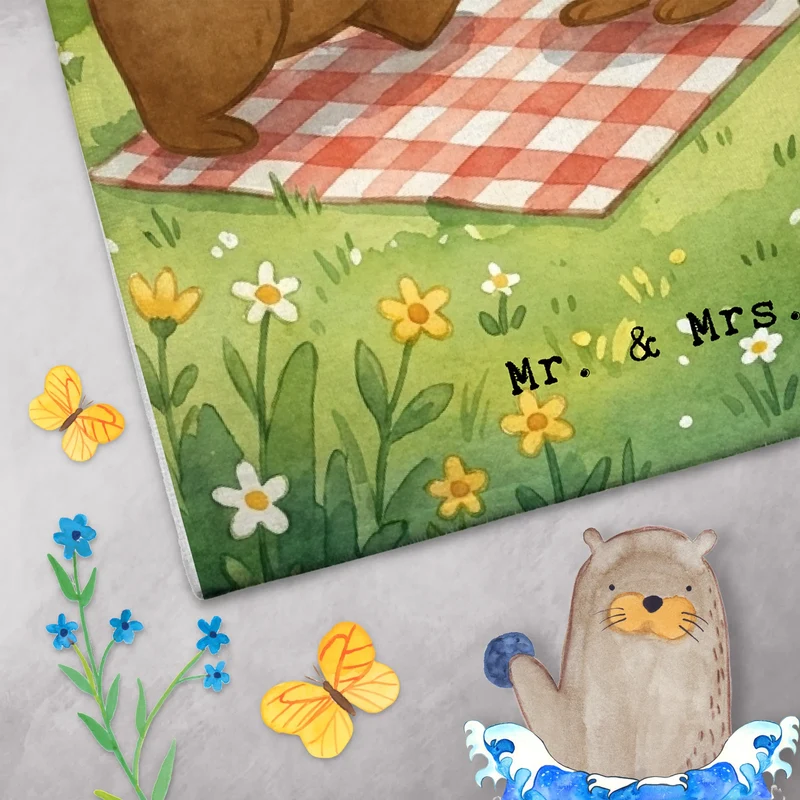 Personalisiertes Gästehandtuch Bär Kind Pommes Design