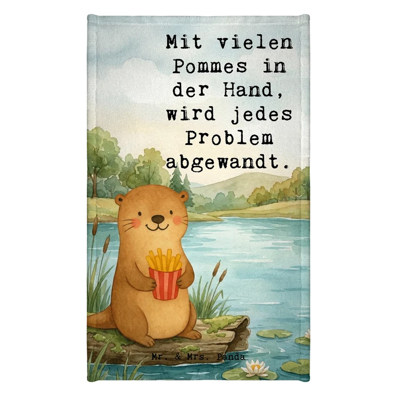 Gästehandtuch Otter See Pommes Design