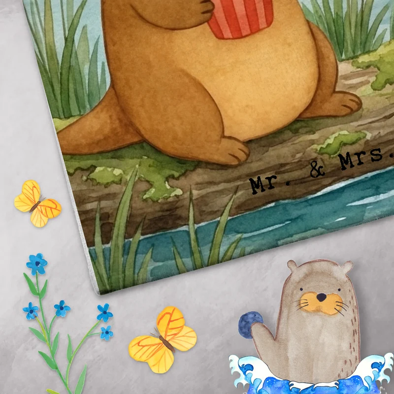 Gästehandtuch Otter See Pommes Design