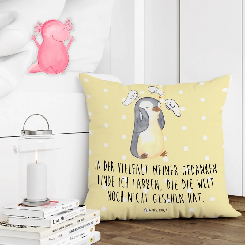 40x40 Kissen Pinguin Schizophrenie
