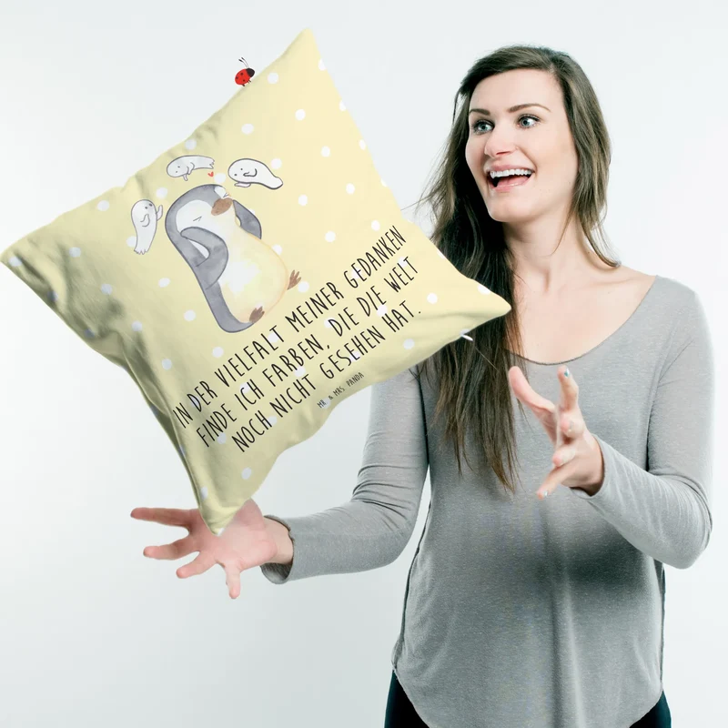 40x40 Kissen Pinguin Schizophrenie