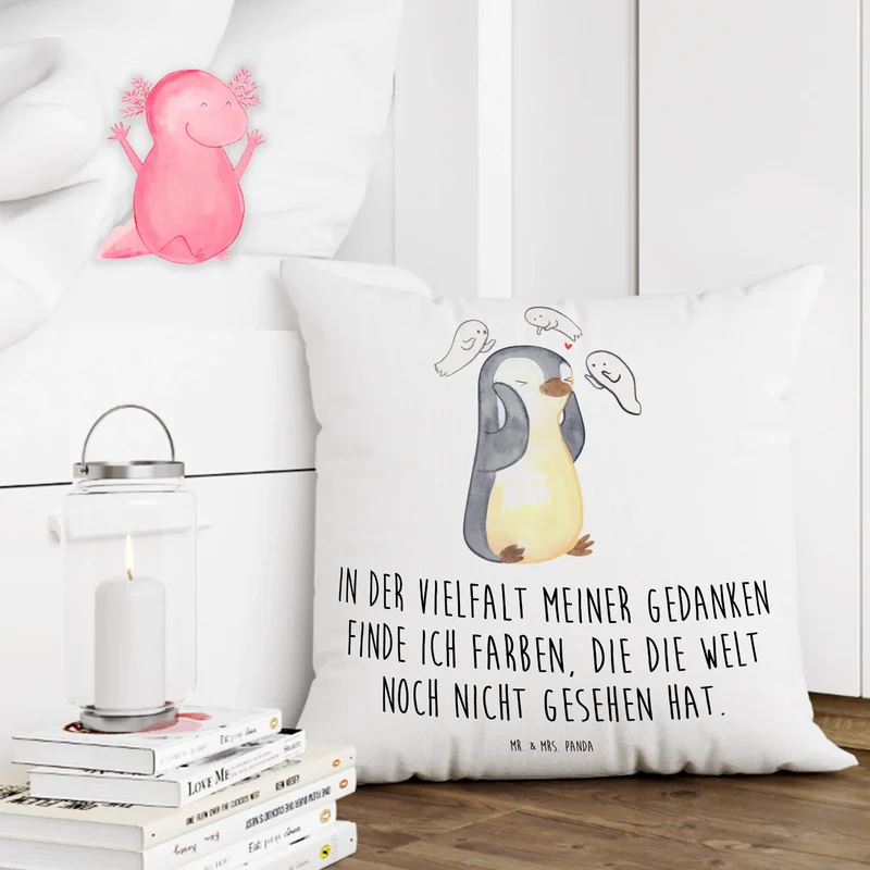 40x40 Kissen Pinguin Schizophrenie