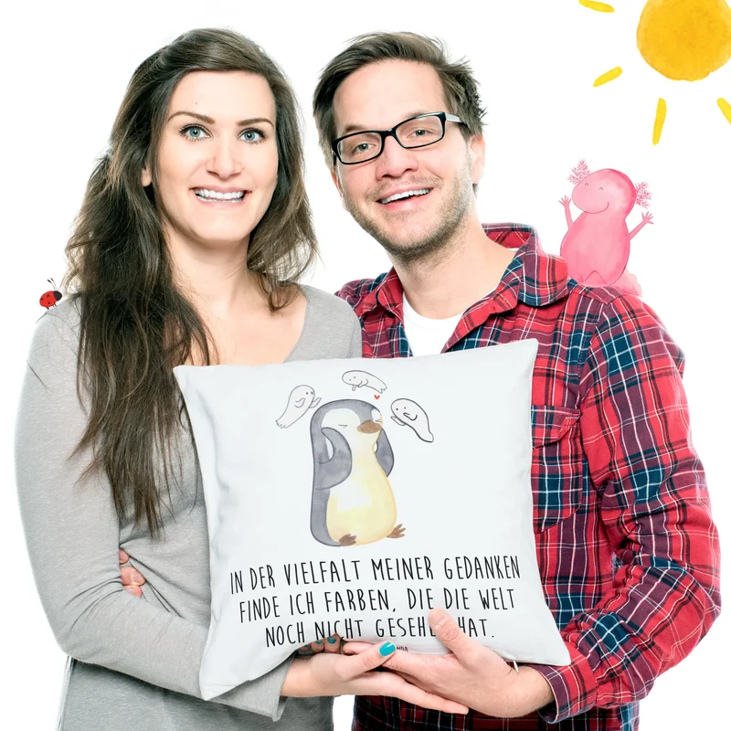 40x40 Kissen Pinguin Schizophrenie