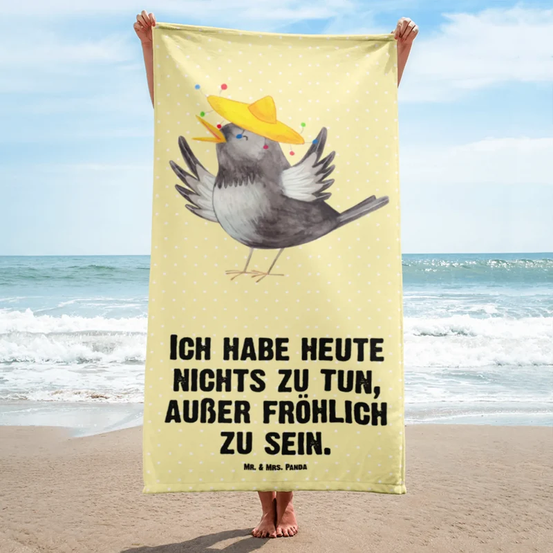 XL Badehandtuch Rabe Sombrero