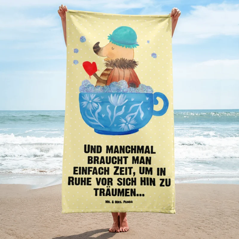 XL Badehandtuch Nachtfalter Schaumbad