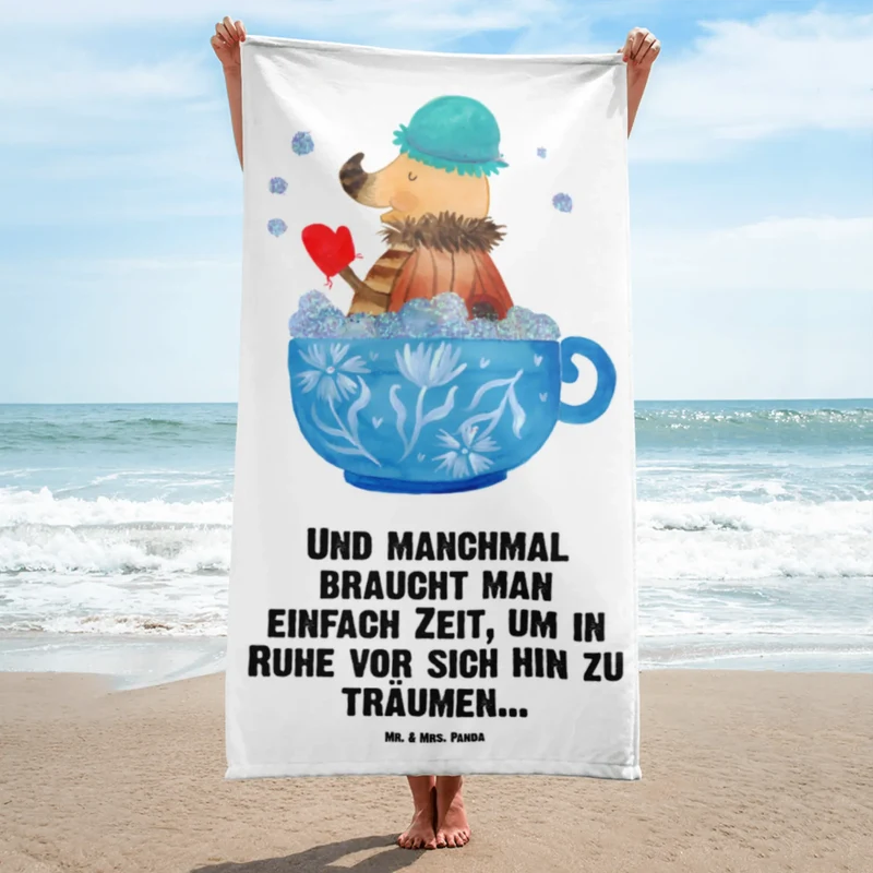 XL Badehandtuch Nachtfalter Schaumbad