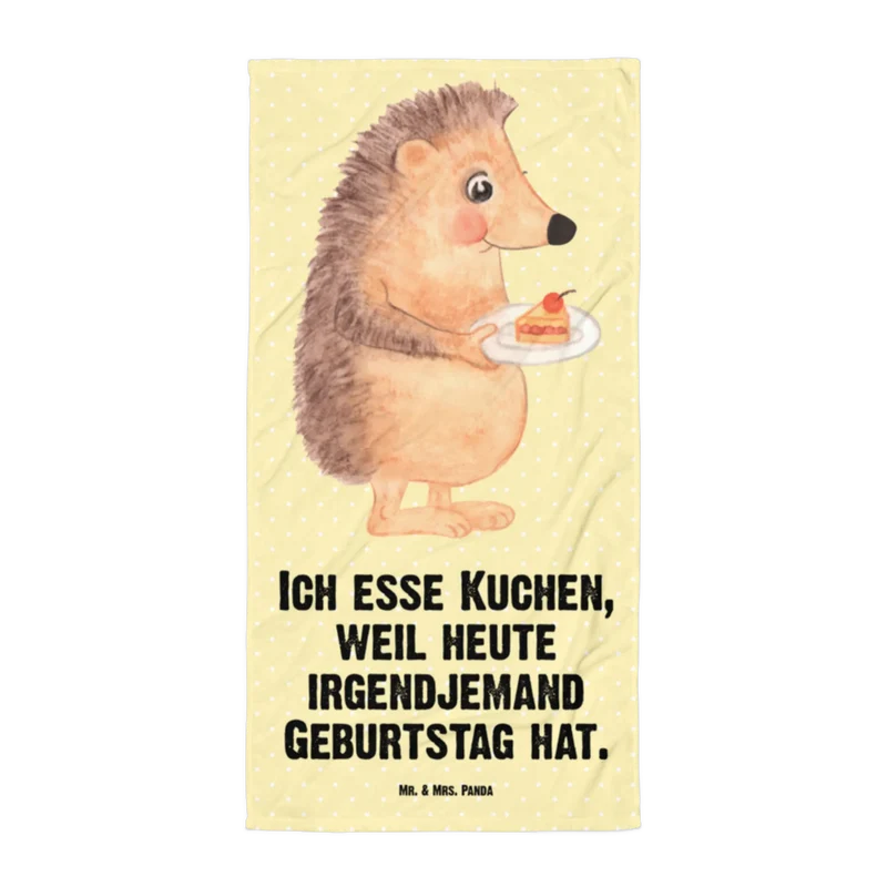 XL Badehandtuch Igel Kuchenstück