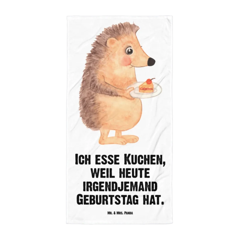 XL Badehandtuch Igel Kuchenstück