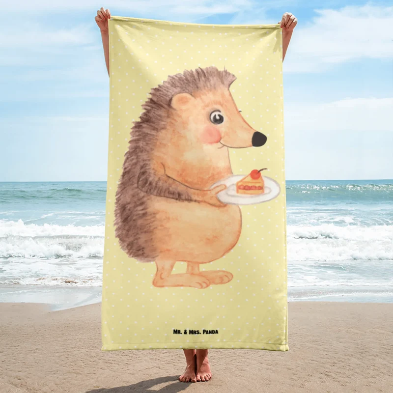 XL Badehandtuch Igel Kuchenstück