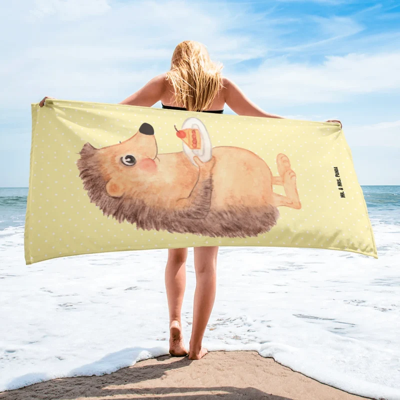 XL Badehandtuch Igel Kuchenstück