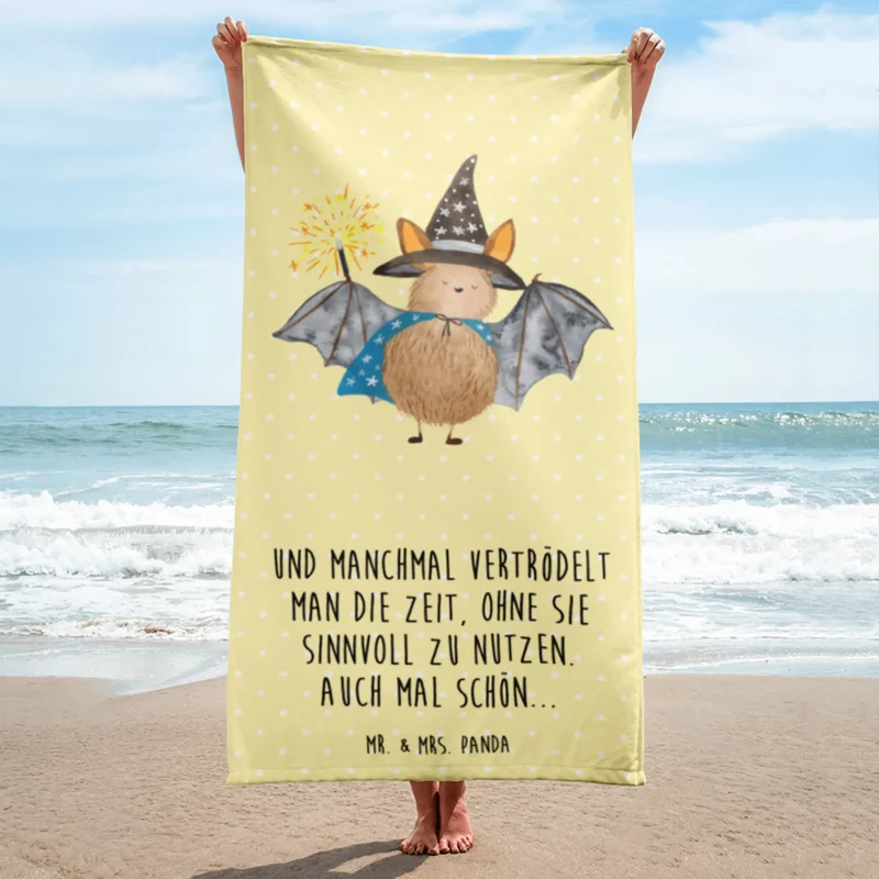 XL Badehandtuch Fledermaus Zauberer
