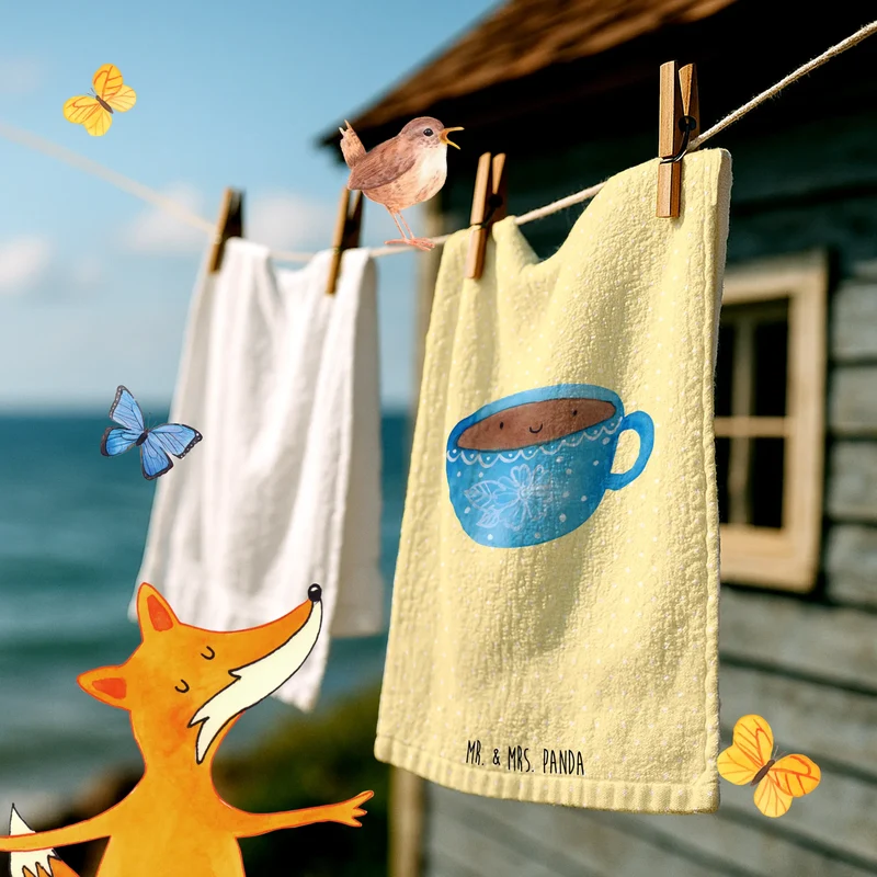 Gästehandtuch Kaffee Tasse