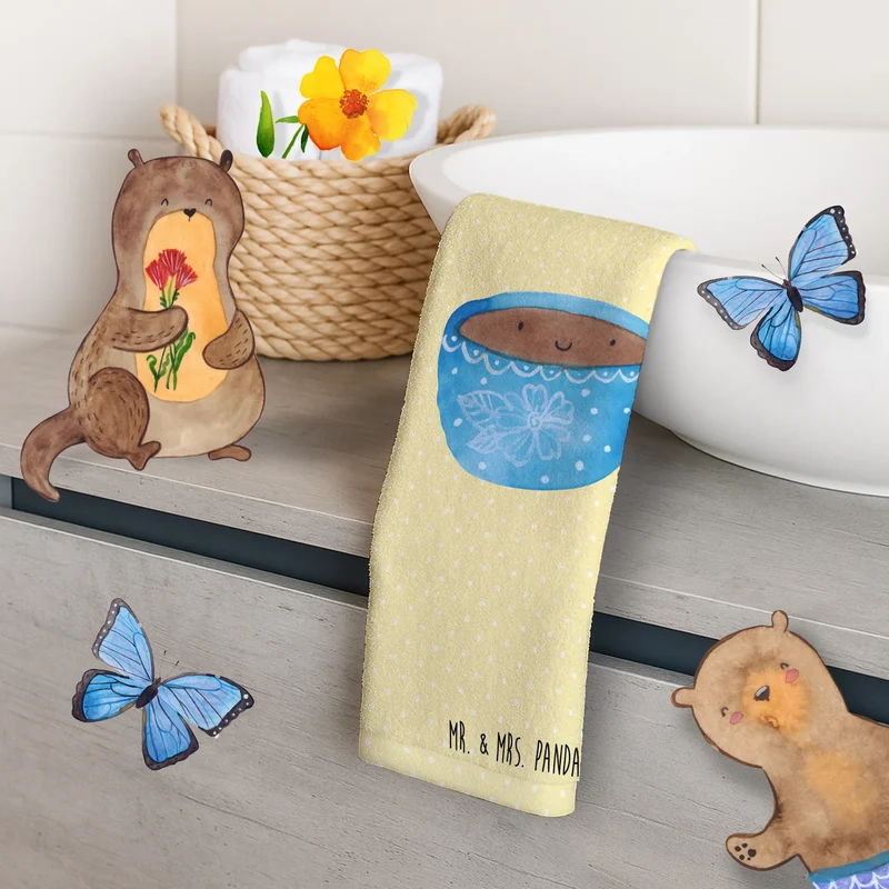 Gästehandtuch Kaffee Tasse
