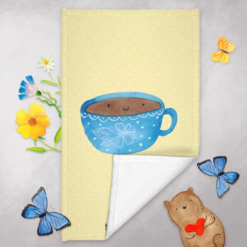 Gästehandtuch Kaffee Tasse