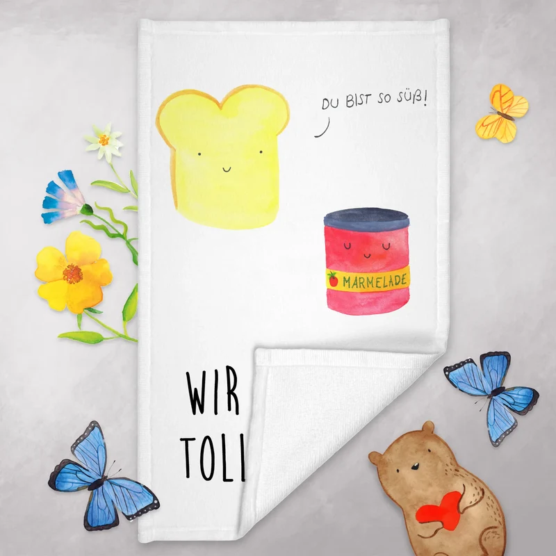Gästehandtuch Toast Marmelade