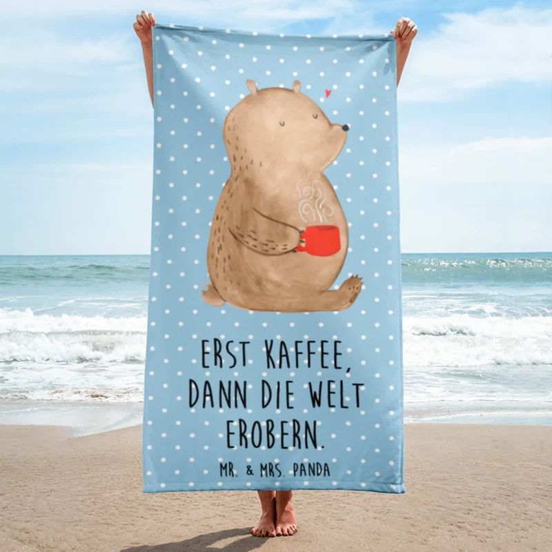 XL Badehandtuch Bär Kaffee