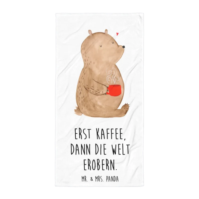XL Badehandtuch Bär Kaffee