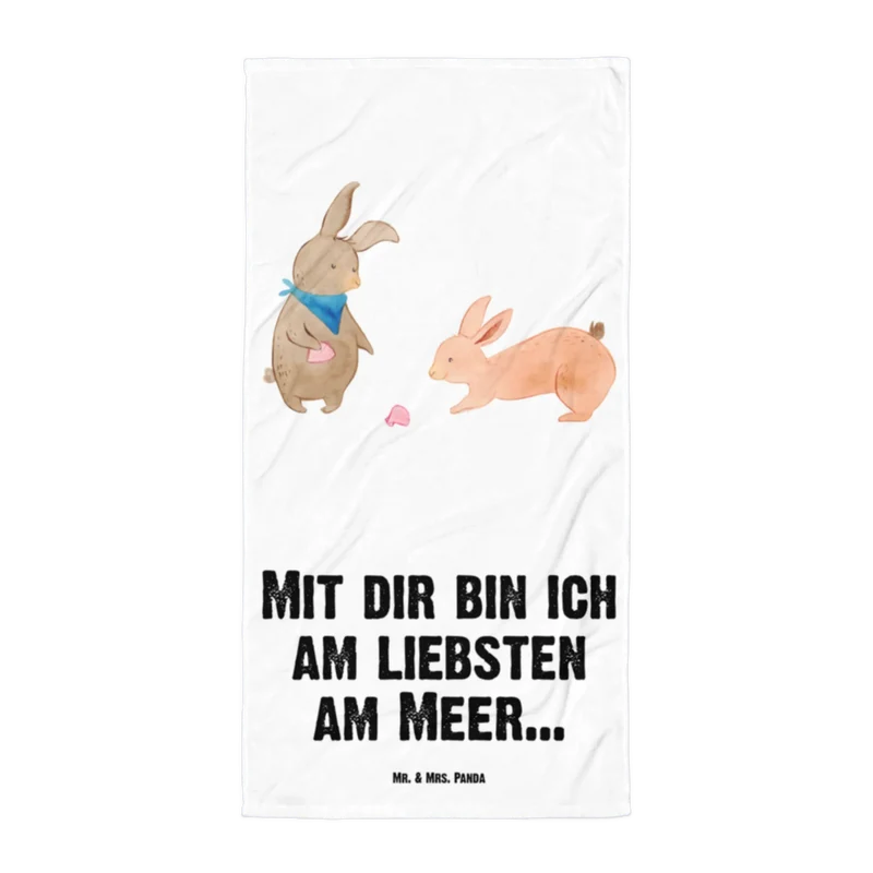 XL Badehandtuch Hasen Muschel