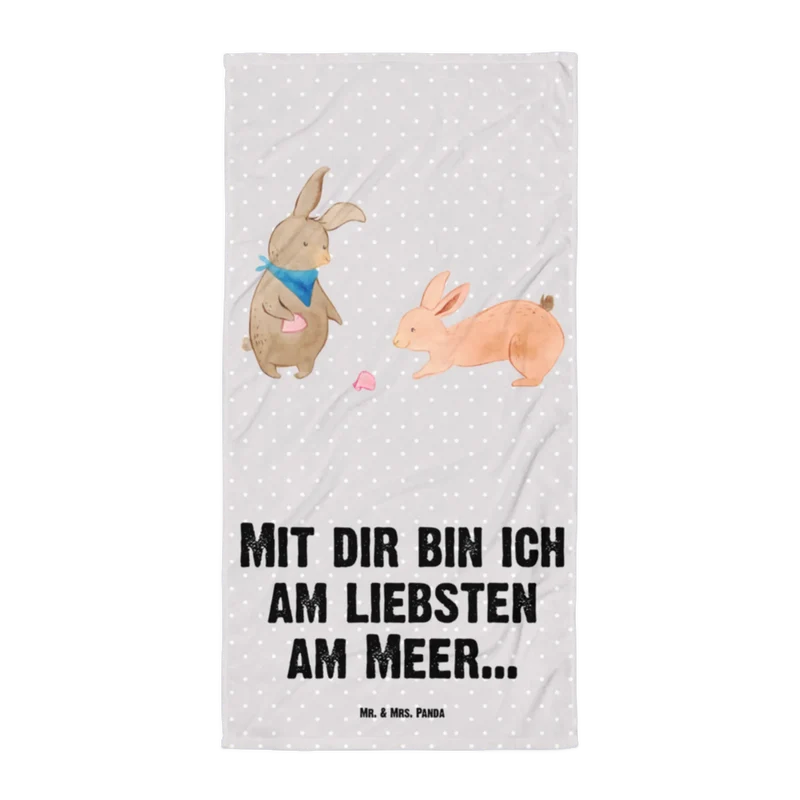 XL Badehandtuch Hasen Muschel