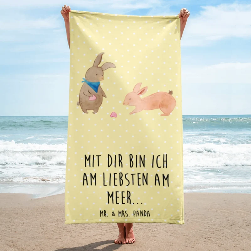 XL Badehandtuch Hasen Muschel