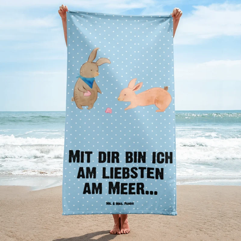 XL Badehandtuch Hasen Muschel