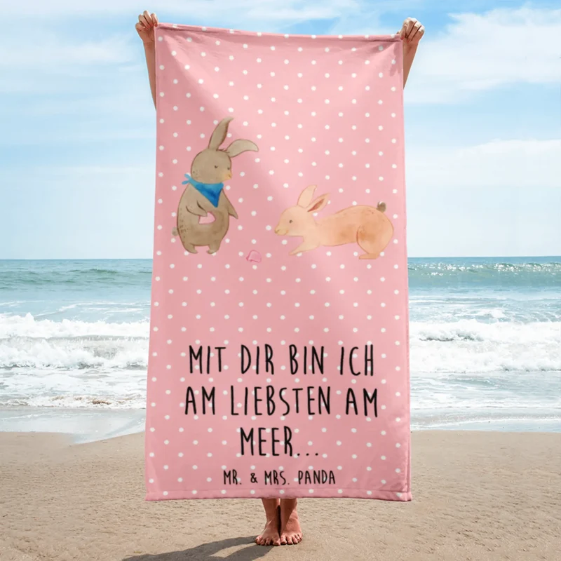 XL Badehandtuch Hasen Muschel