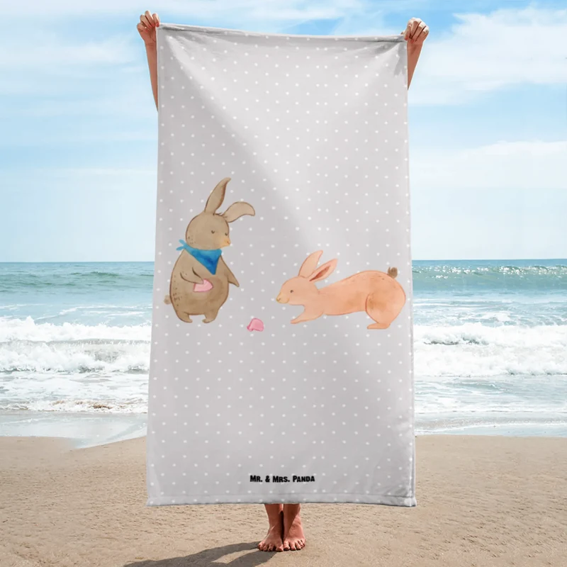 XL Badehandtuch Hasen Muschel