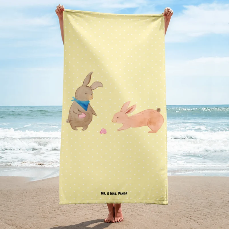 XL Badehandtuch Hasen Muschel