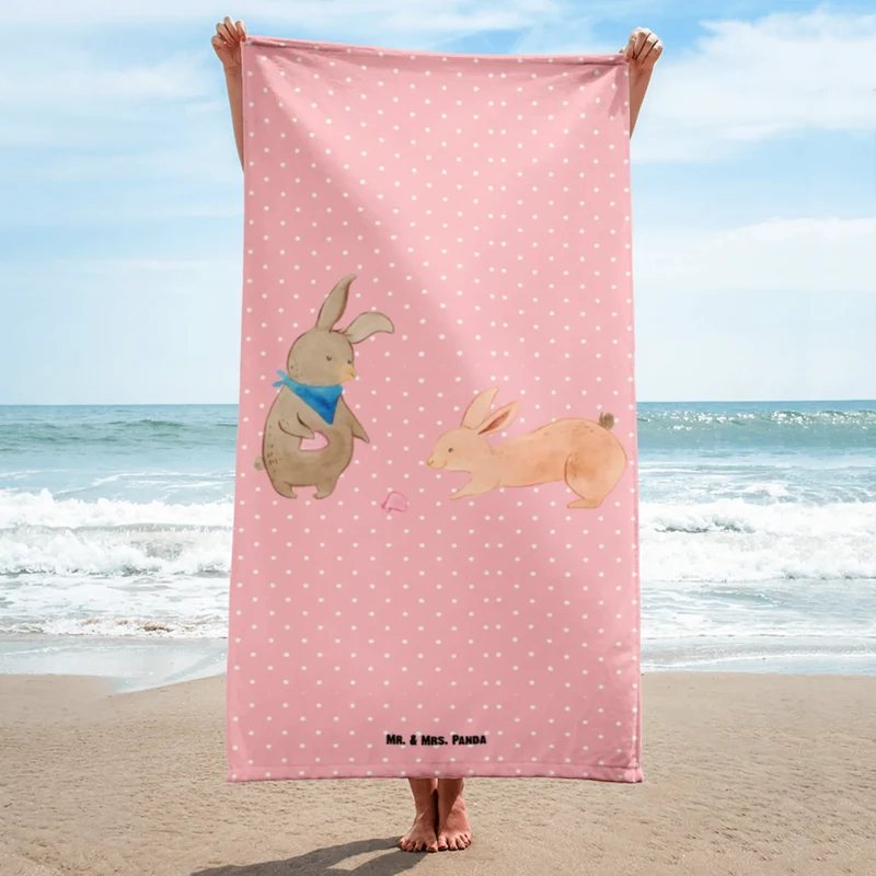 XL Badehandtuch Hasen Muschel