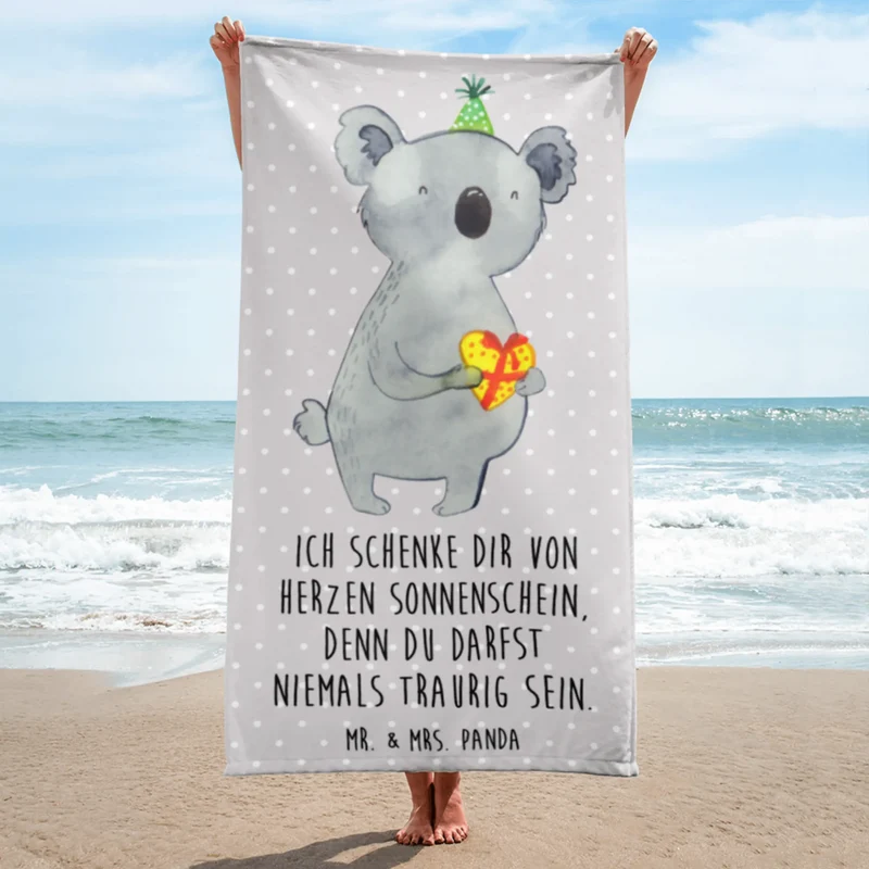 XL Badehandtuch Koala Geschenk