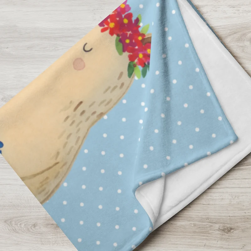 Babydecke Bären mit Blumenkranz