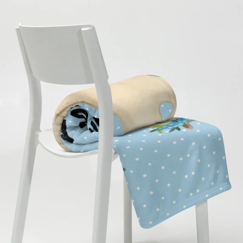 Babydecke Bären mit Blumenkranz