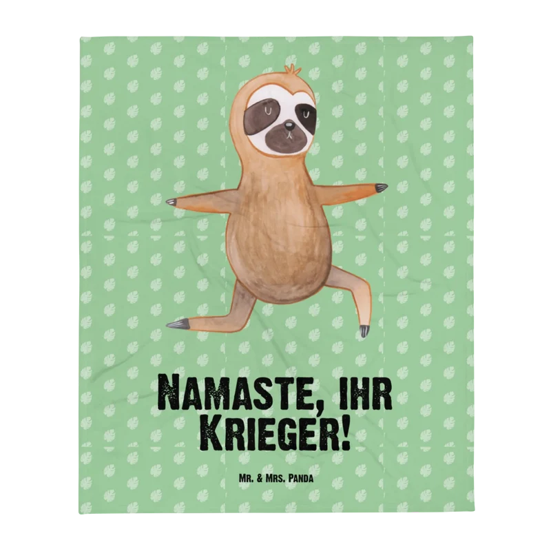 Babydecke Faultier Yoga