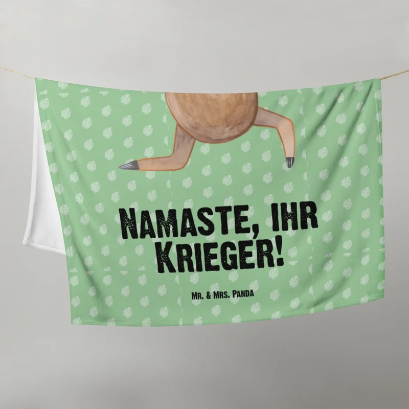 Babydecke Faultier Yoga