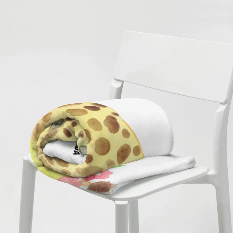 Babydecke Giraffe Blumenkranz