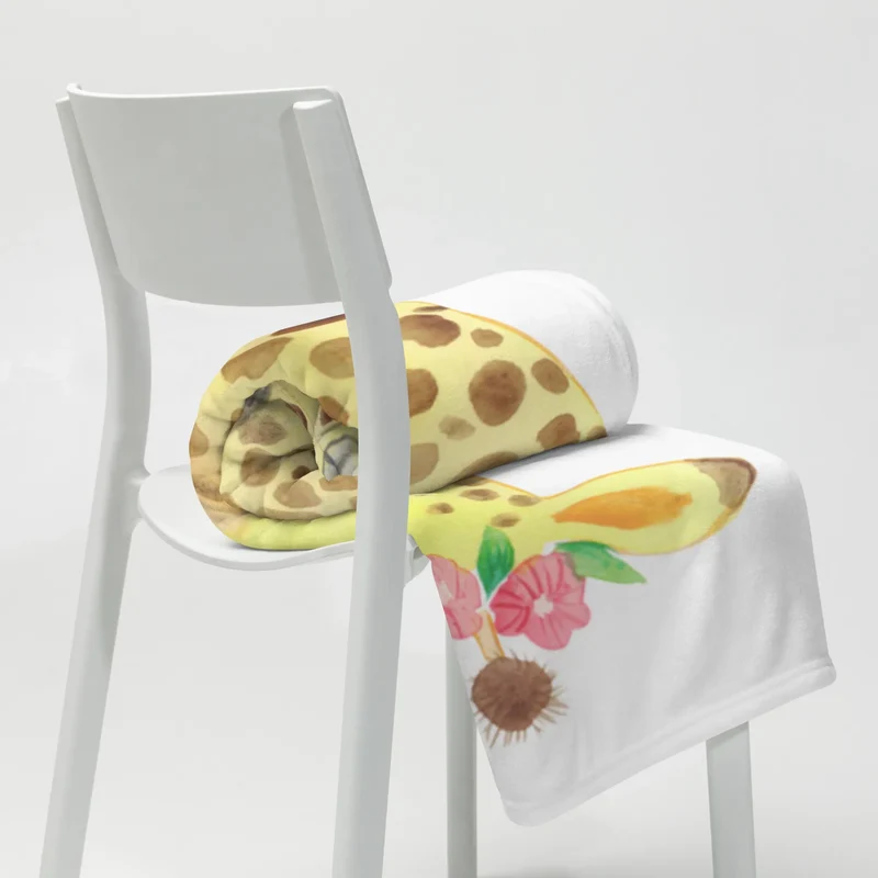 Babydecke Giraffe Blumenkranz