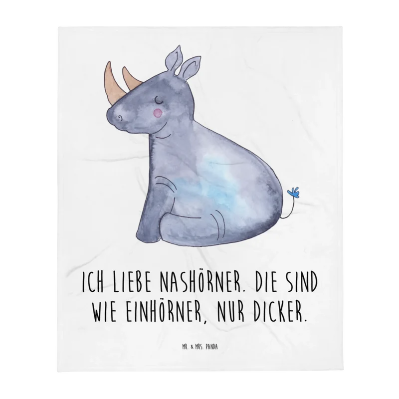 Babydecke Einhorn Nashorn