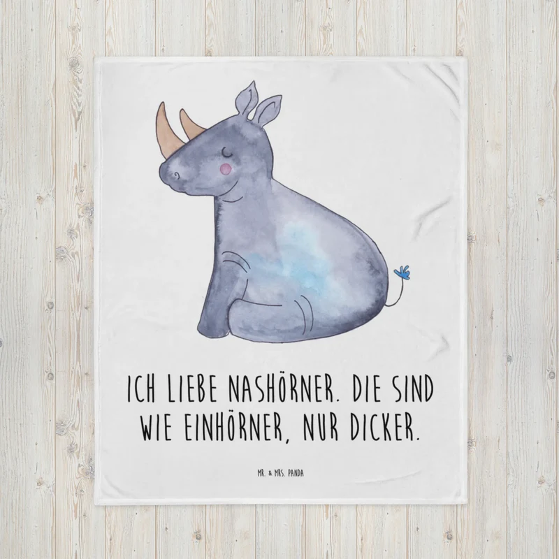 Babydecke Einhorn Nashorn
