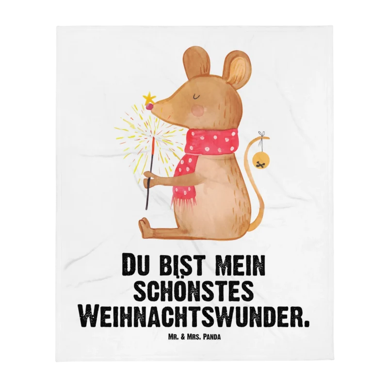 Babydecke Maus Weihnachten