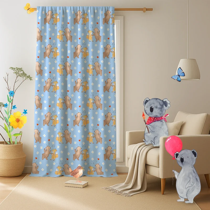 Vorhang Hase Tanzen Muster
