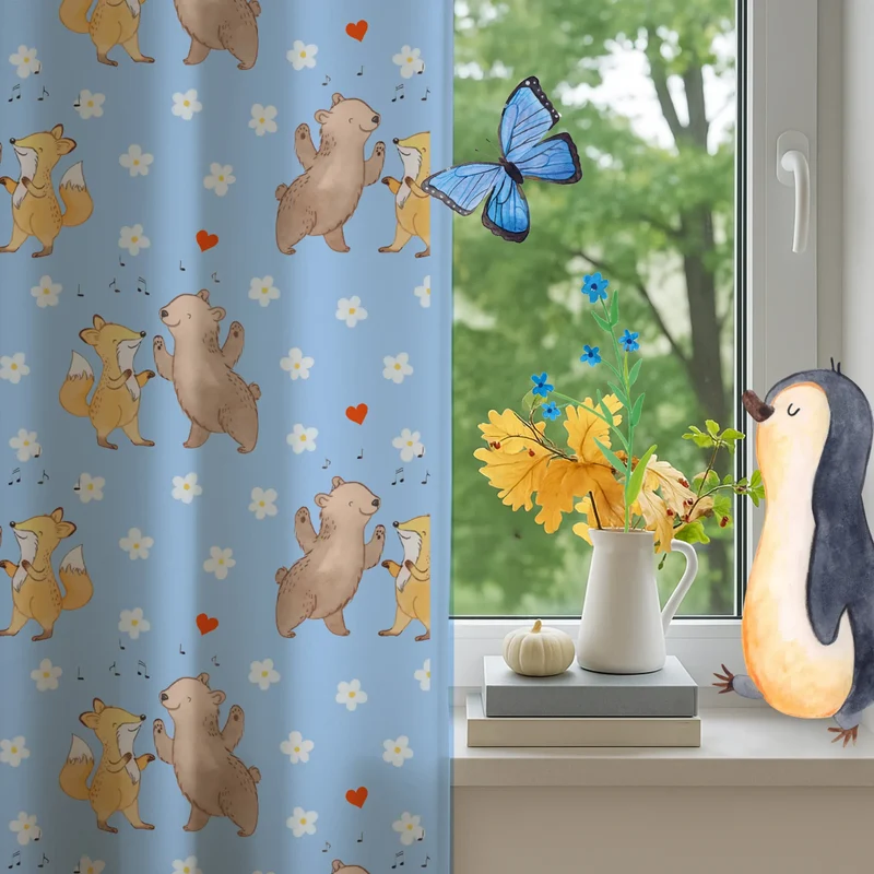 Vorhang Hase Tanzen Muster