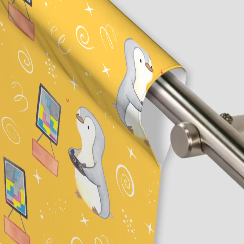 Vorhang Pinguin Zocken Muster