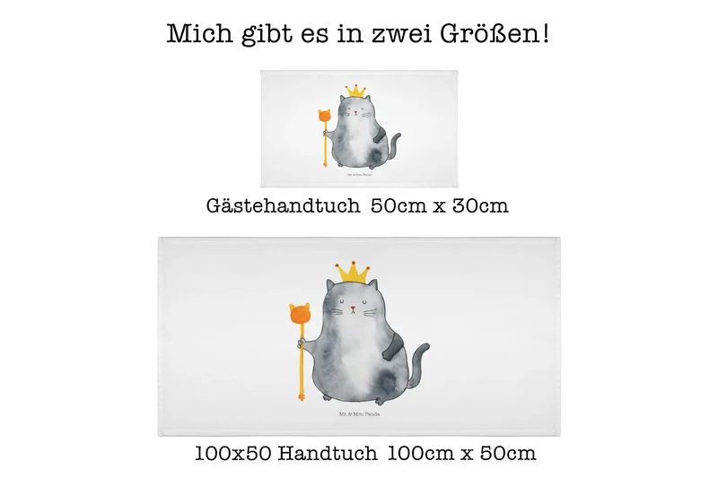 Handtuch Katze König