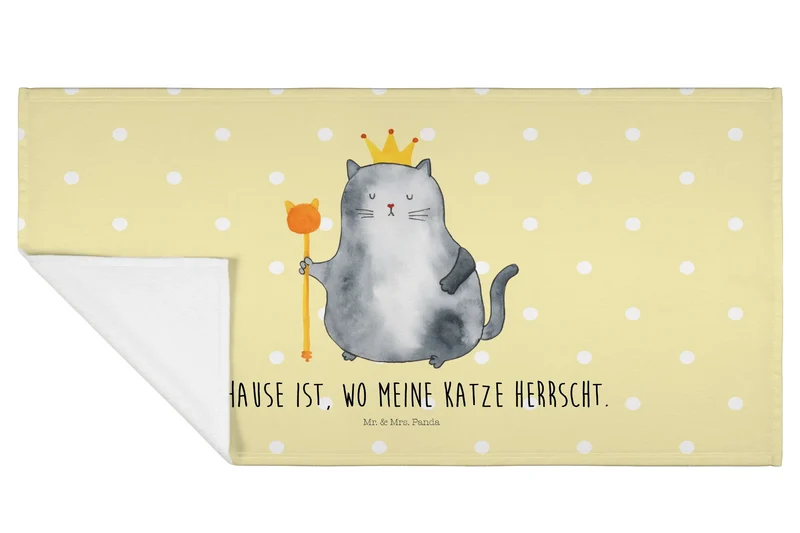 Handtuch Katze König