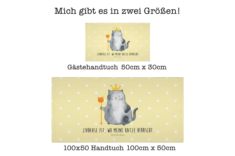 Handtuch Katze König